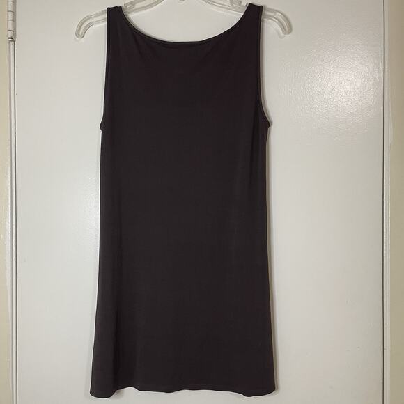 EILEEN FISHER mauve brown silk scoop neck shell tank tunic Small - Picture 4 of 4